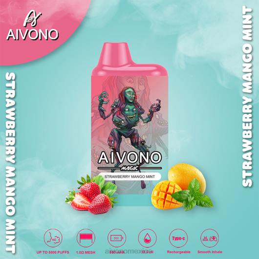 fresa mango menta Aivono AIM MAGIC cigarrillo de caja de 5800 bocas TRF497 | Aivono Mexico